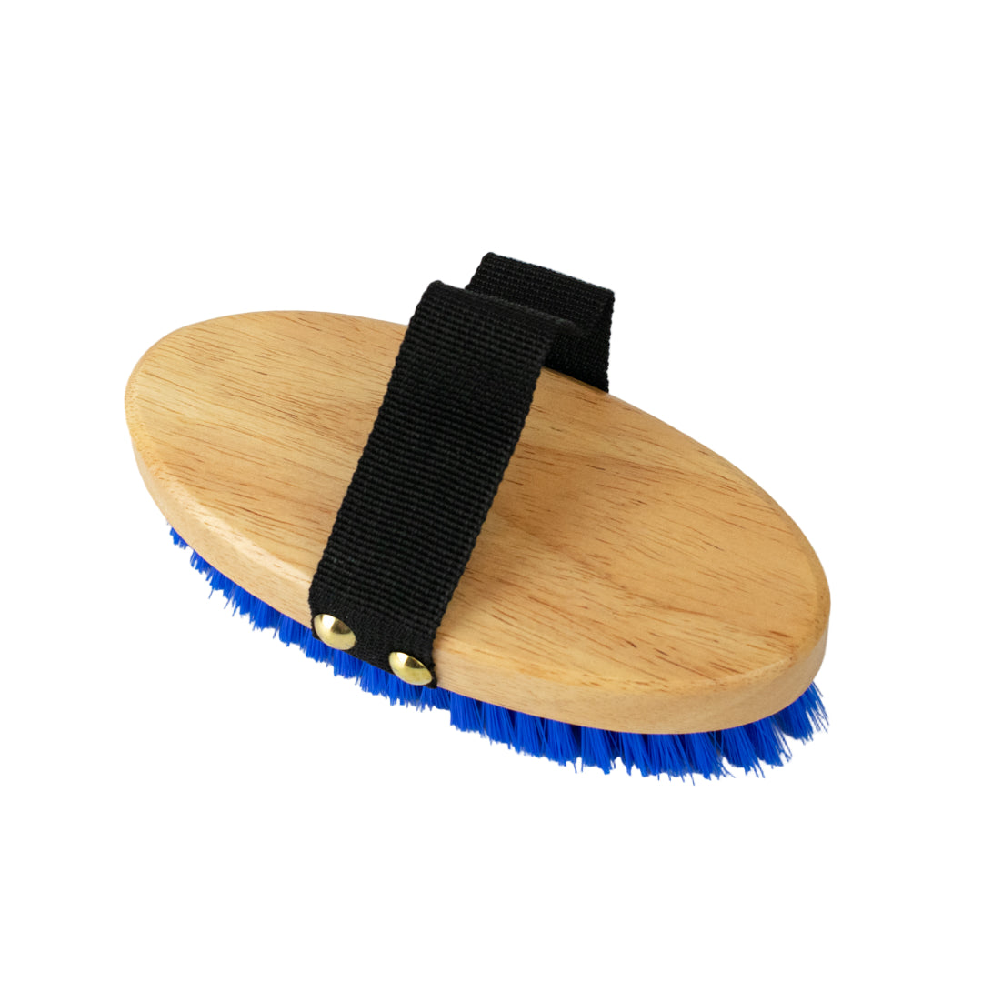 GS Equestrian & Country Wooden Body Brush #colour_blue