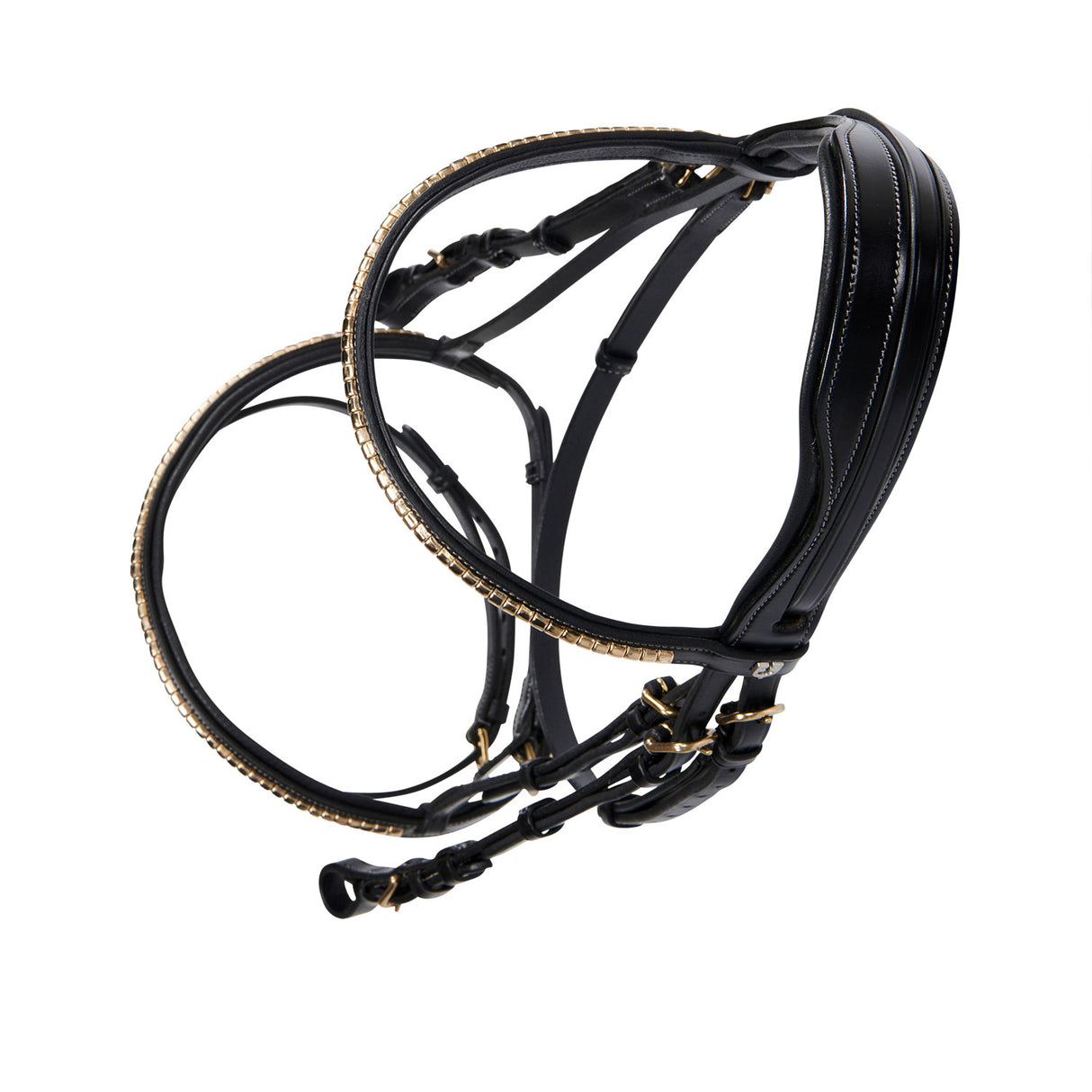 Equestro English Headboard In Clincher Leather #colour_black