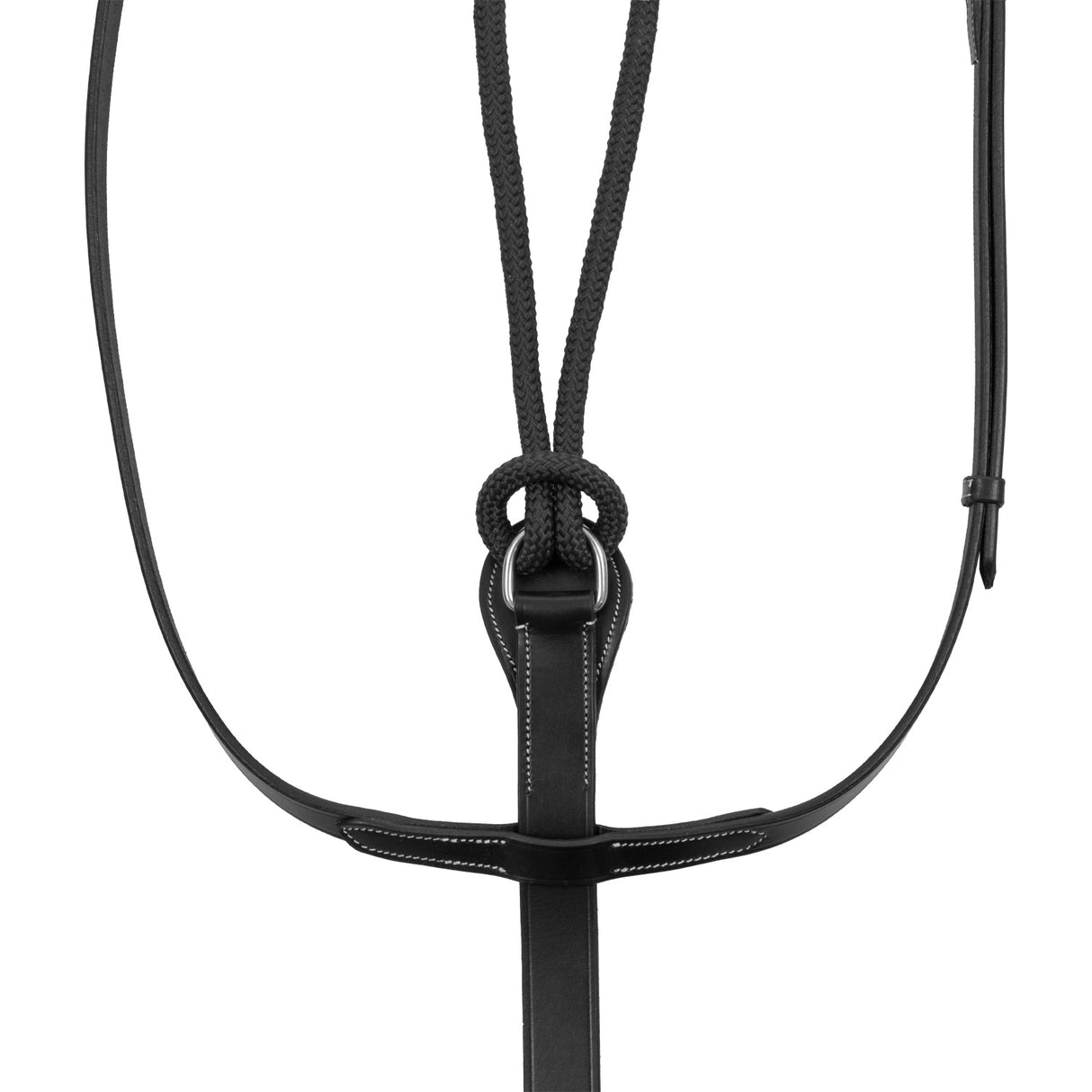 Equestro Reins With Leather And Rubber Martingale