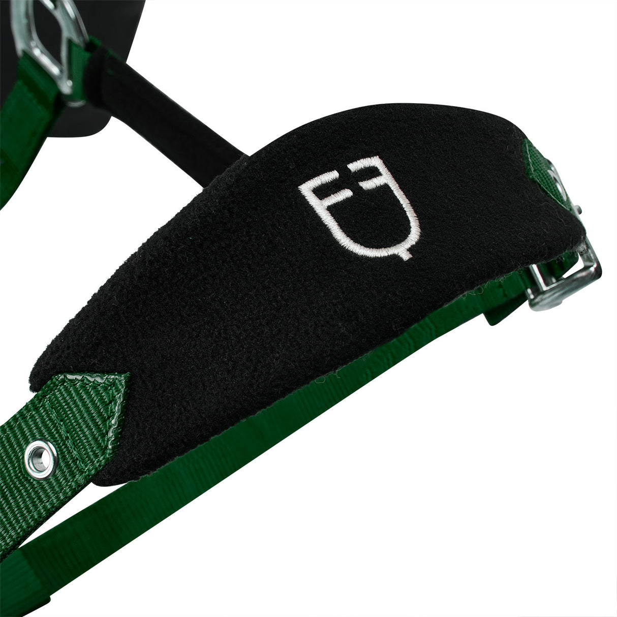 Equestro Halter With Double Adjustment And Lead Rope #colour_green