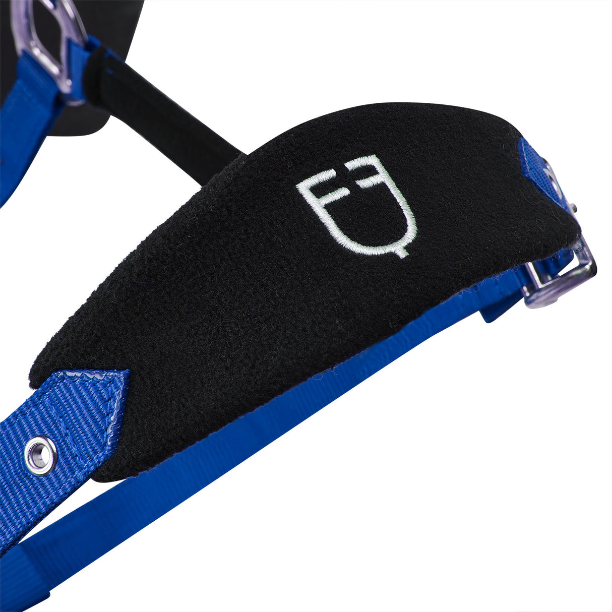 Equestro Halter With Double Adjustment And Lead Rope #colour_royal-blue