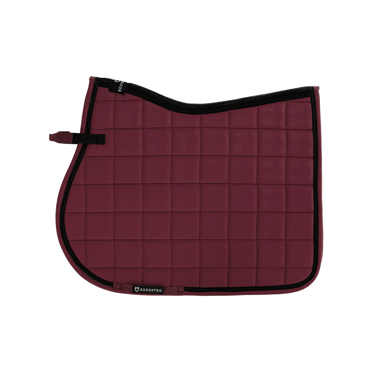 Equestro Shaped Jumping Saddle Pad #colour_burgundy