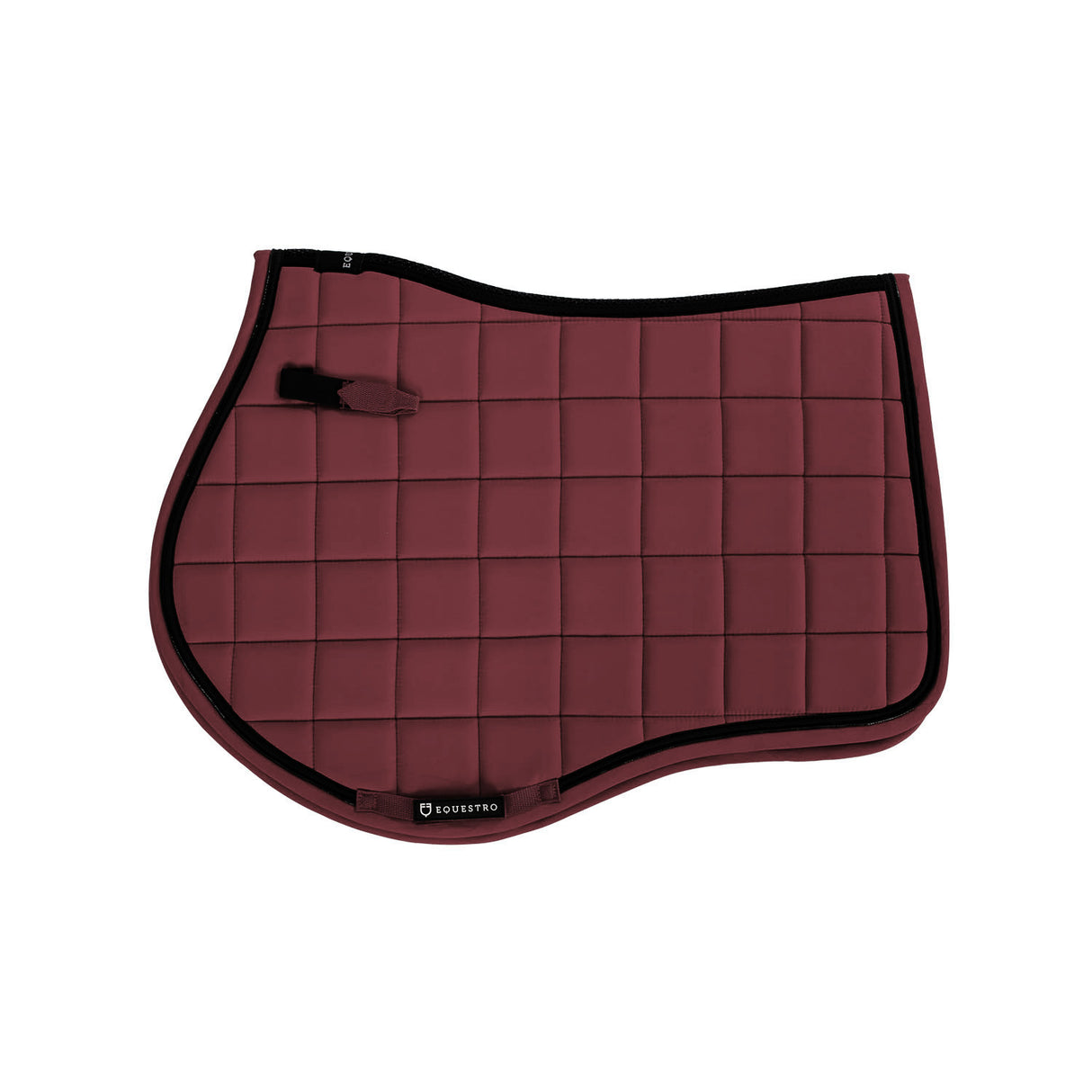 Equestro Jumping Saddle Pad In Breathable Technical Fabric #colour_burgundy