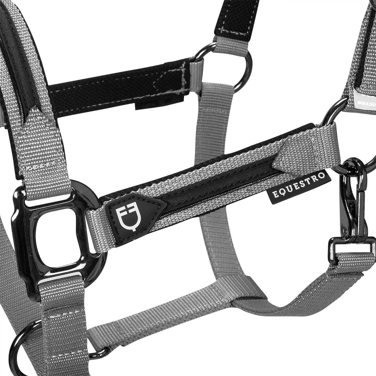 Equestro Durable Fleece Halter #colour_grey