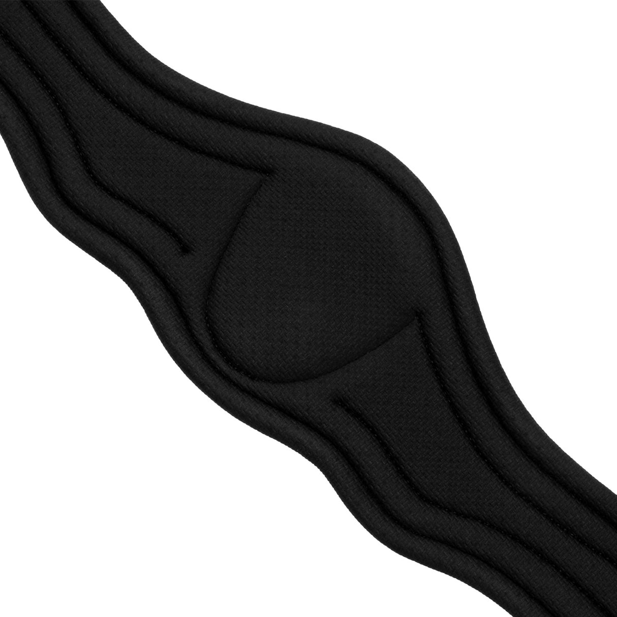 Equestro Jumping Girth Contoured Leather #colour_black