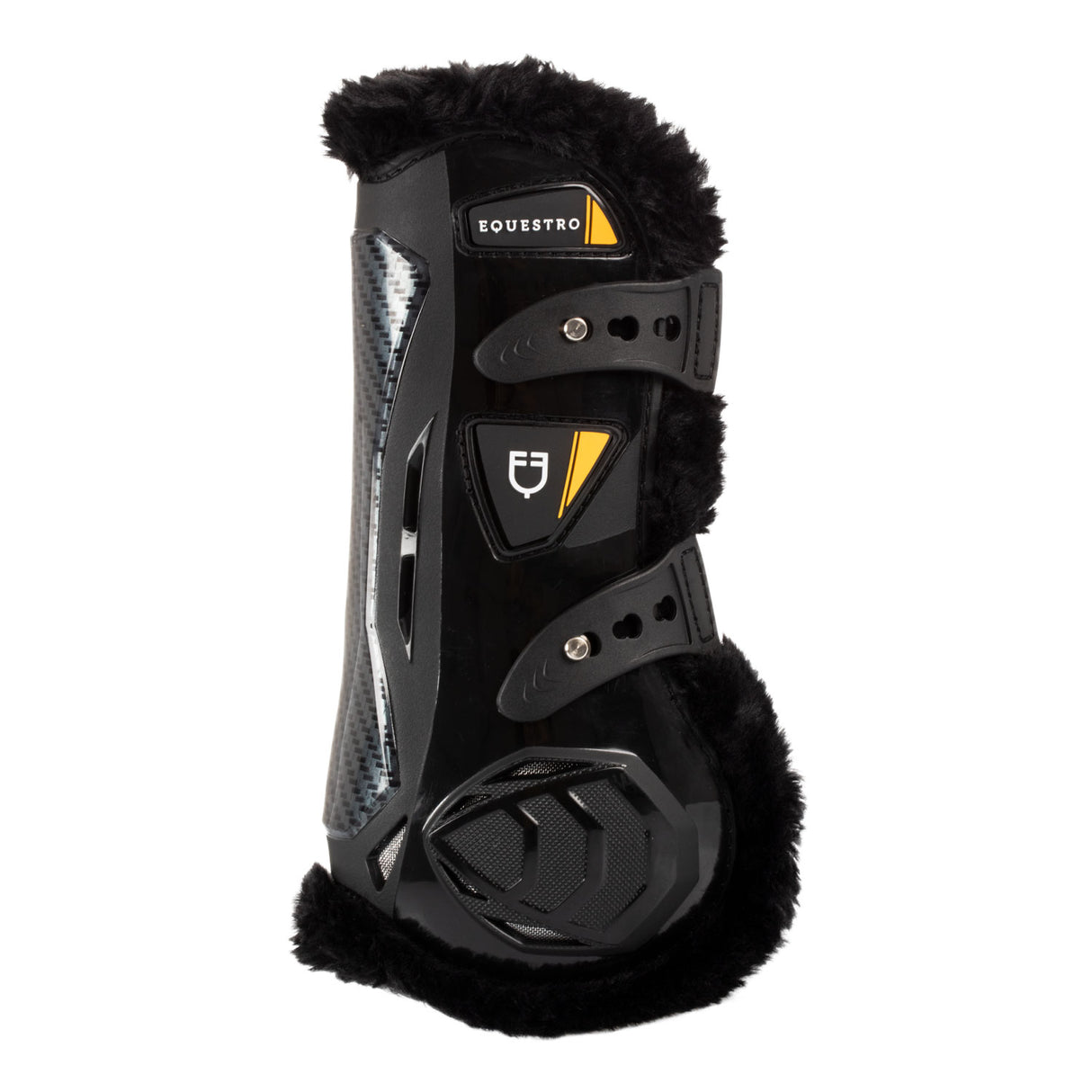 Equestro Spider Man Anatomical Tendon Boots With Synthetic Sheepskin #colour_black