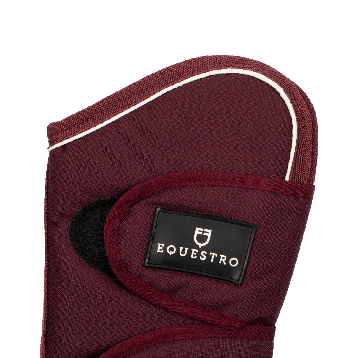 Equestro Travelling Boots Set And Tail Guard With Rubber Patch #colour_burgundy