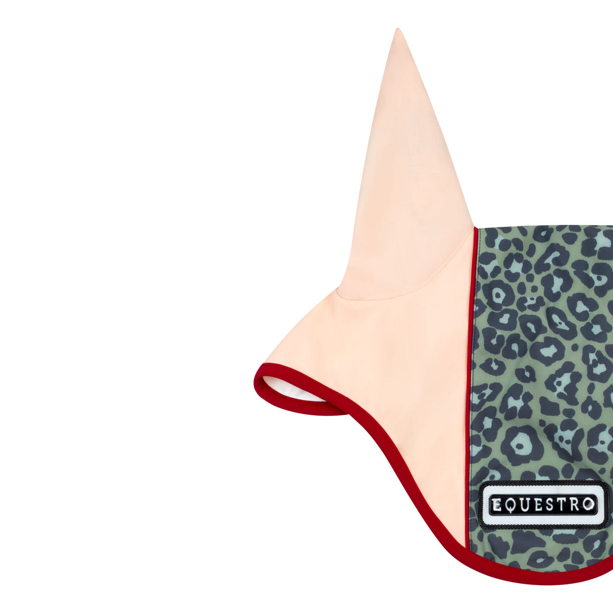 Equestro Fly Veil In Technical Fabric With Leopard Central Band