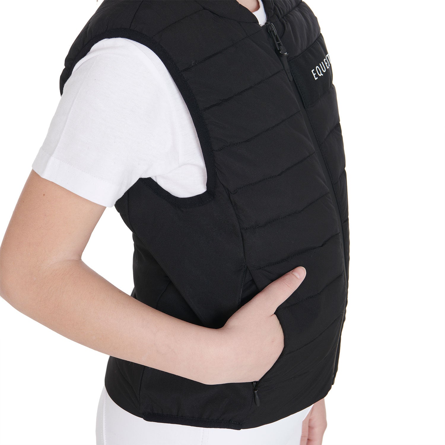 Equestro Kids' Vest In Technical Fabric #colour_black