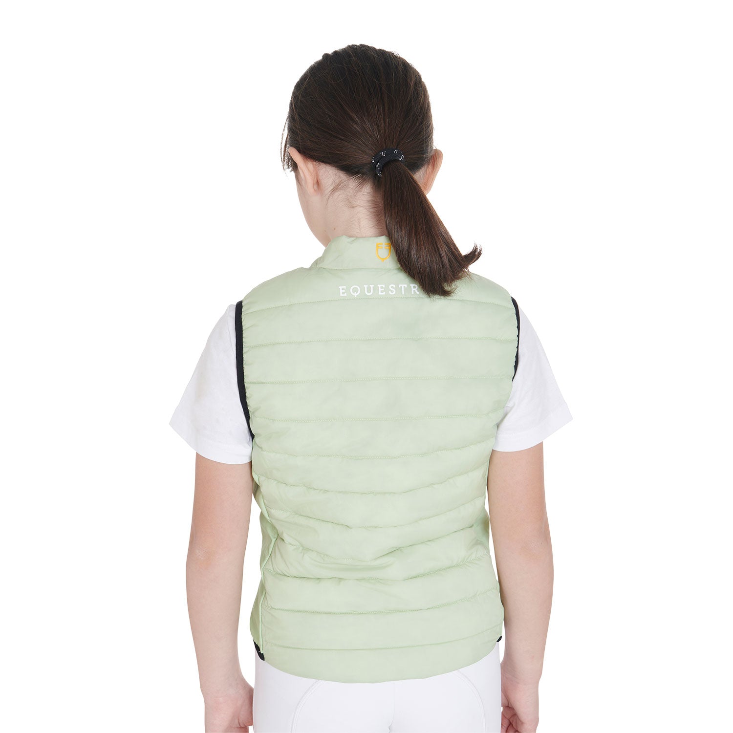 Equestro Kids' Vest In Technical Fabric #colour_green