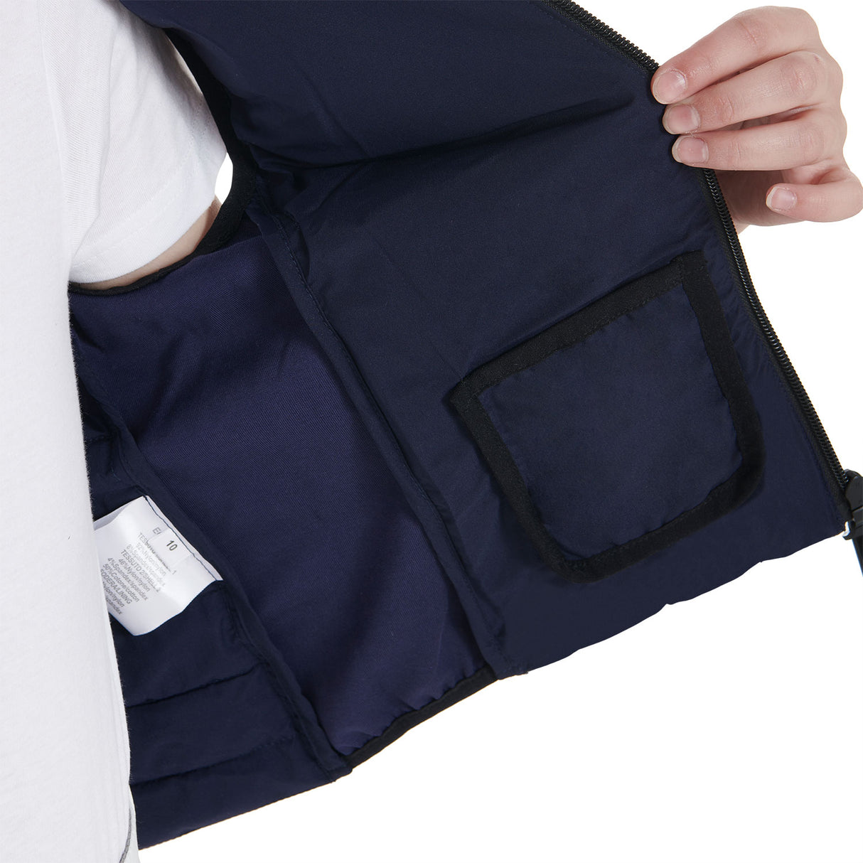 Equestro Kids' Vest In Technical Fabric #colour_blue