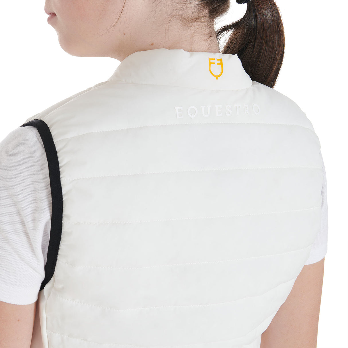 Equestro Kids' Vest In Technical Fabric #colour_white
