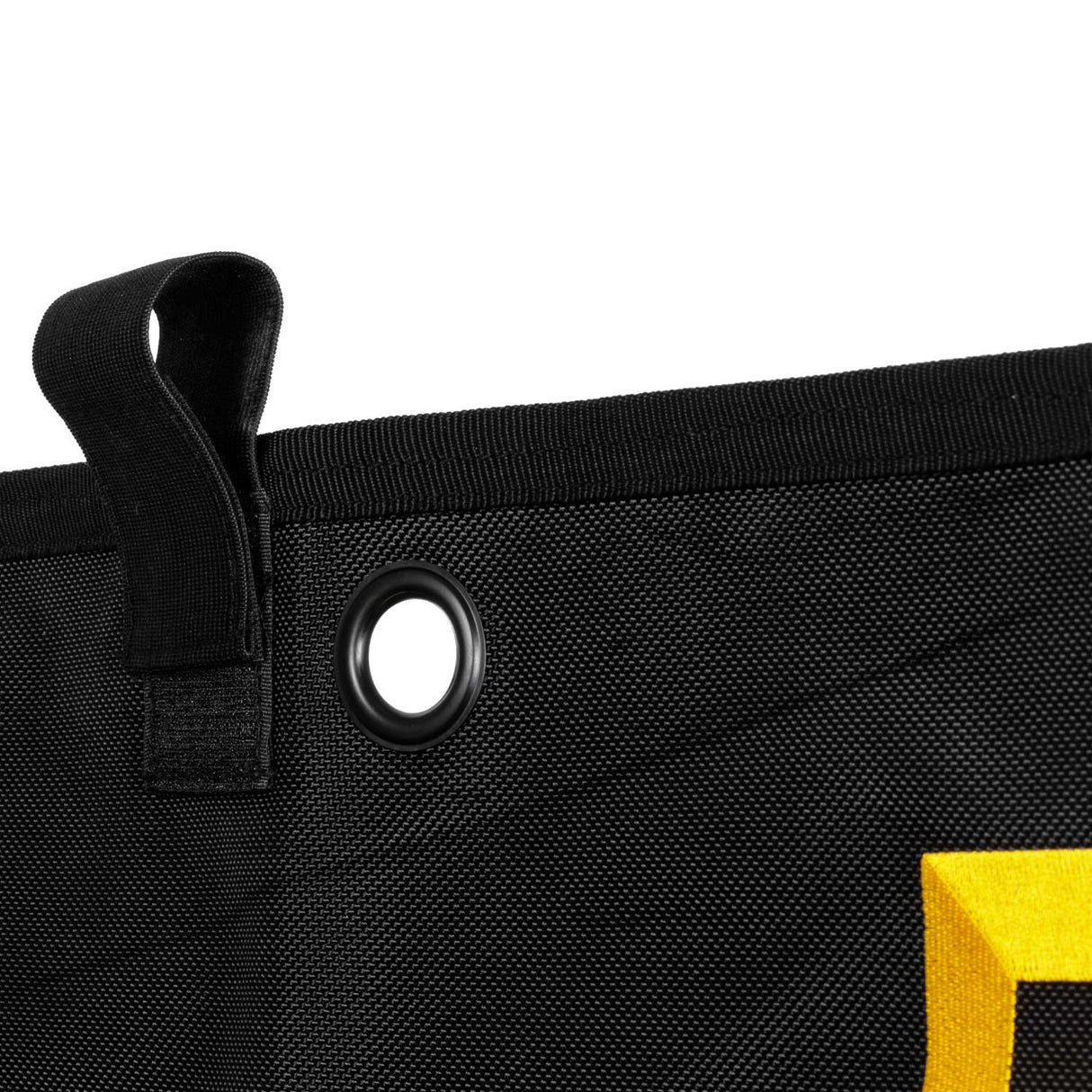 Equestro Long Stable Curtain With Embroidered Logo #colour_black