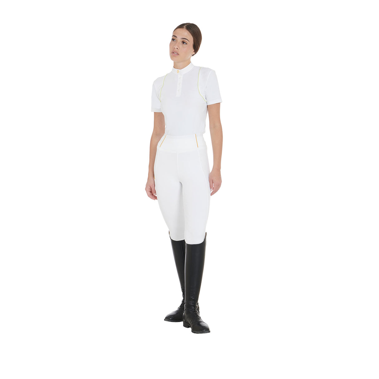 Equestro Women's Slim Light Light Leggings #colour_white