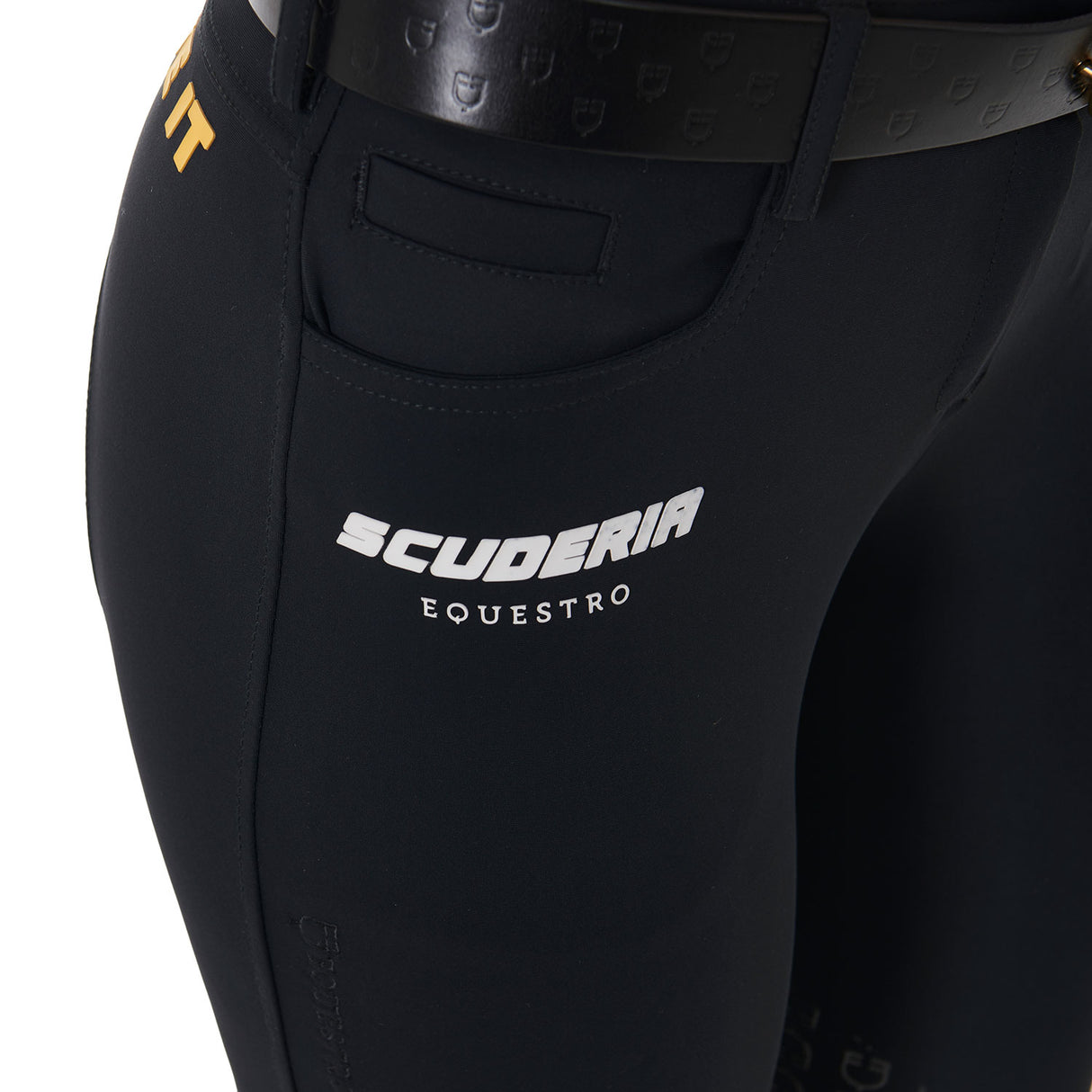Equestro Scuderia Equestro Women's Knee Grip Breeches #colour_black