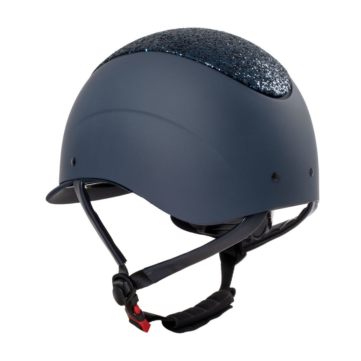 Equestro Narrow Visor Helmet With Rhinestones En 1384-2023 Homologation #colour_blue