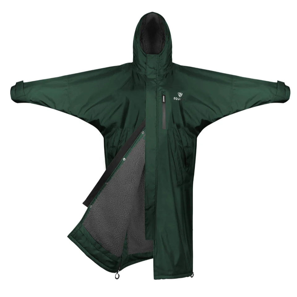 EQUIDRY Children's Thick Fleece Evolution #colour_black-forest-green-grey
