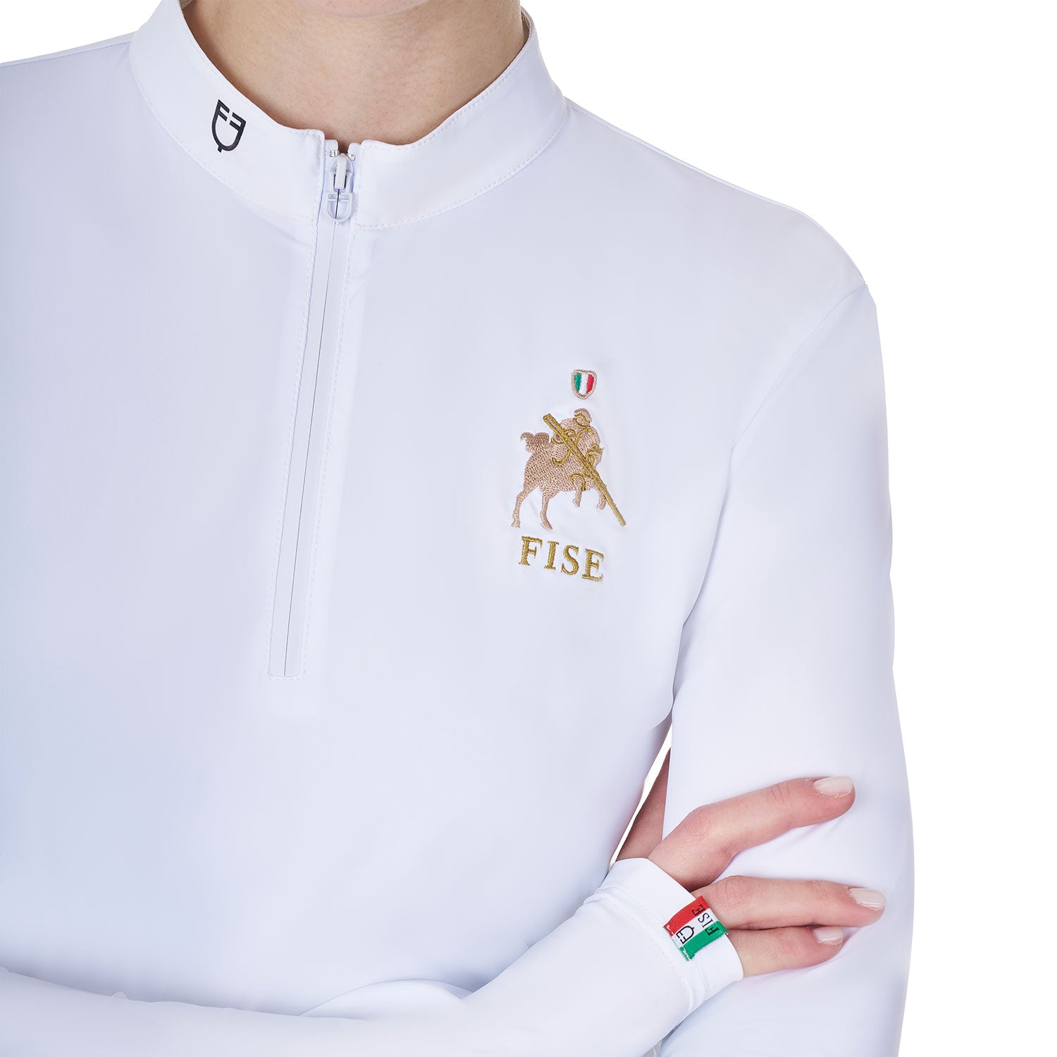 Equestro Women's Long-Sleeved Competition Polo Shirt Equestro X Fise