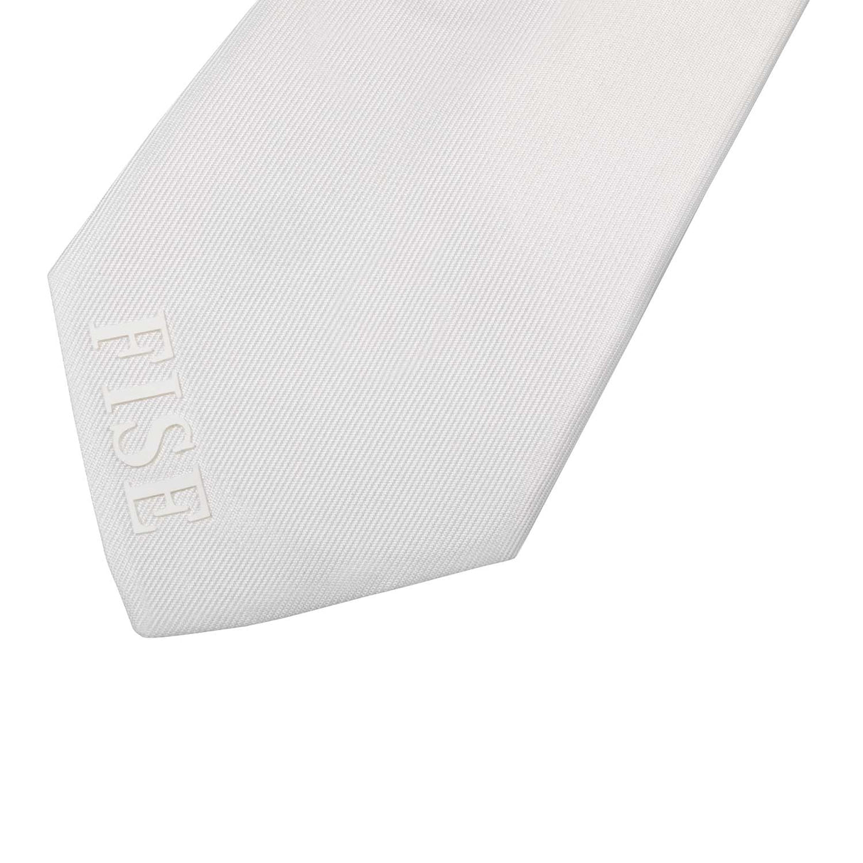 Equestro Competition Tie With Embroidered Logo Equestro X Fise #colour_white
