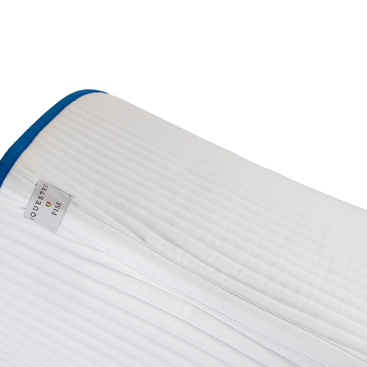 Equestro Dressage Saddle Pad With Embroidered Logo Equestro X Fise #colour_blue-white