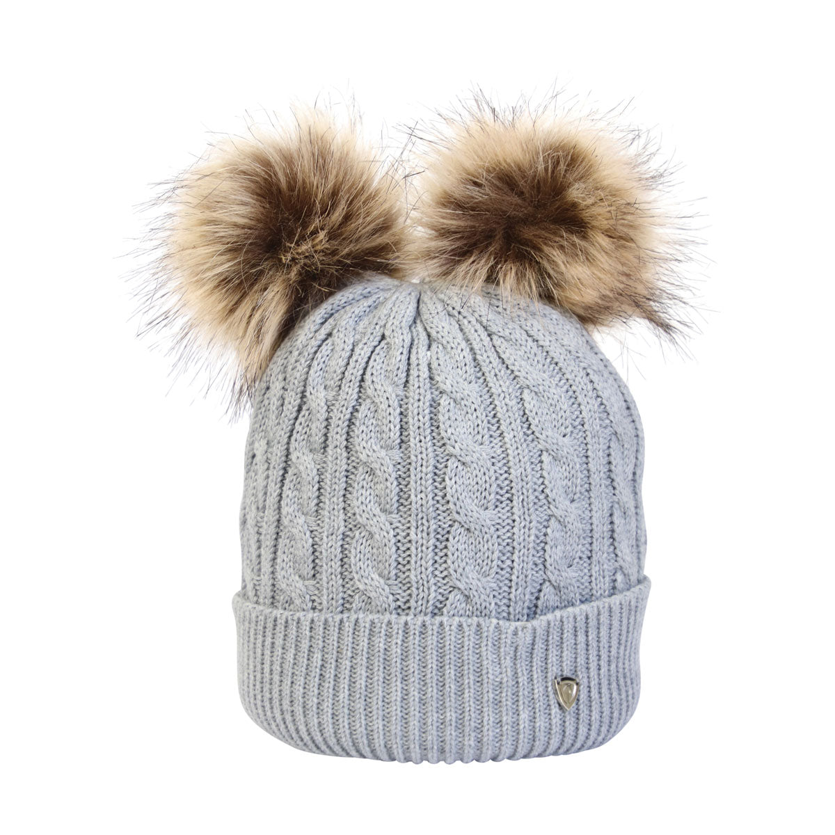 Hy Equestrian Morzine Children's Bobble Hat #colour_grey