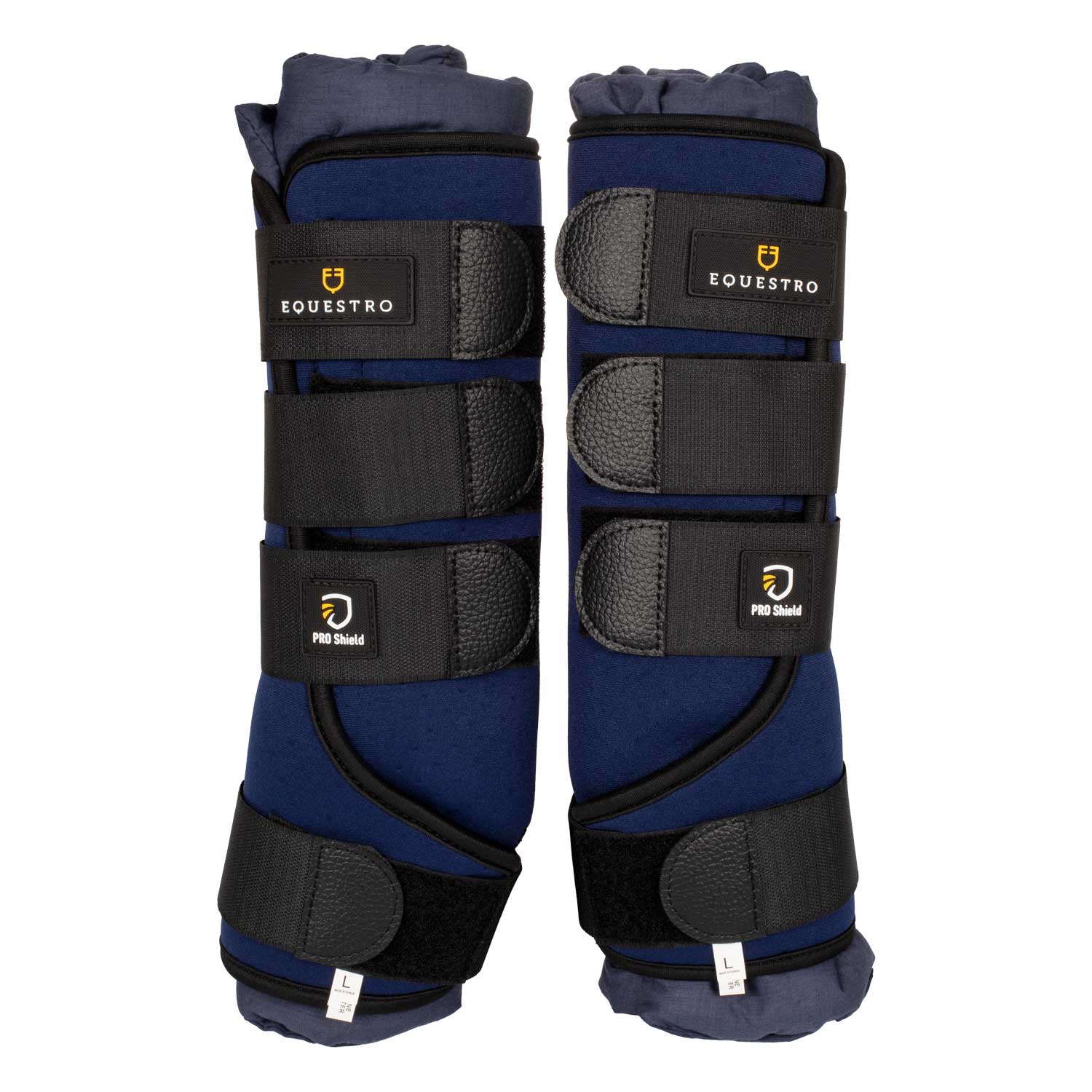 Equestro Neoprene Stable Boots #colour_blue
