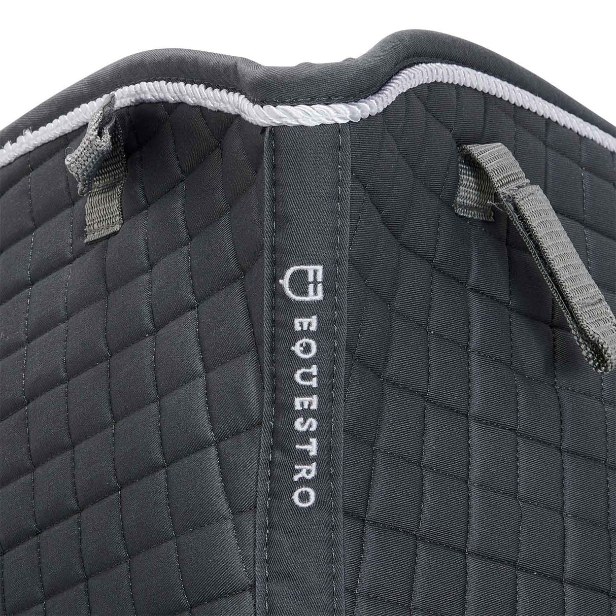 Equestro Dressage Shaped Cotton Saddle Pad #colour_grey
