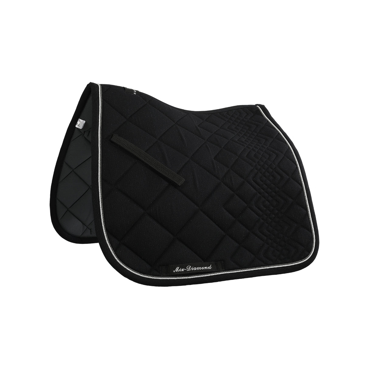 Equestro Diamond Dressage Saddle Pad #colour_black