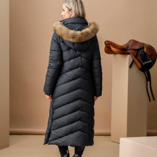 Alessandro Albanese Nivia Ripstop Long Puffer Coat #colour_core-black