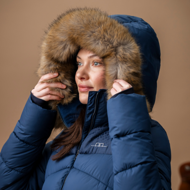 Alessandro Albanese Nivia Ripstop Long Puffer Coat #colour_core-navy