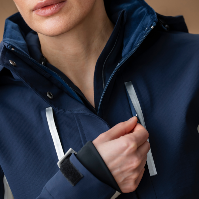 Alessandro Albanese Indra Waterproof Ripstop Jacket #colour_navy-bone
