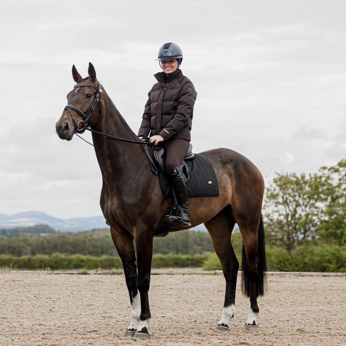 EQUIDRY Women's Talia Waterproof Puffer Jacket #colour_brown