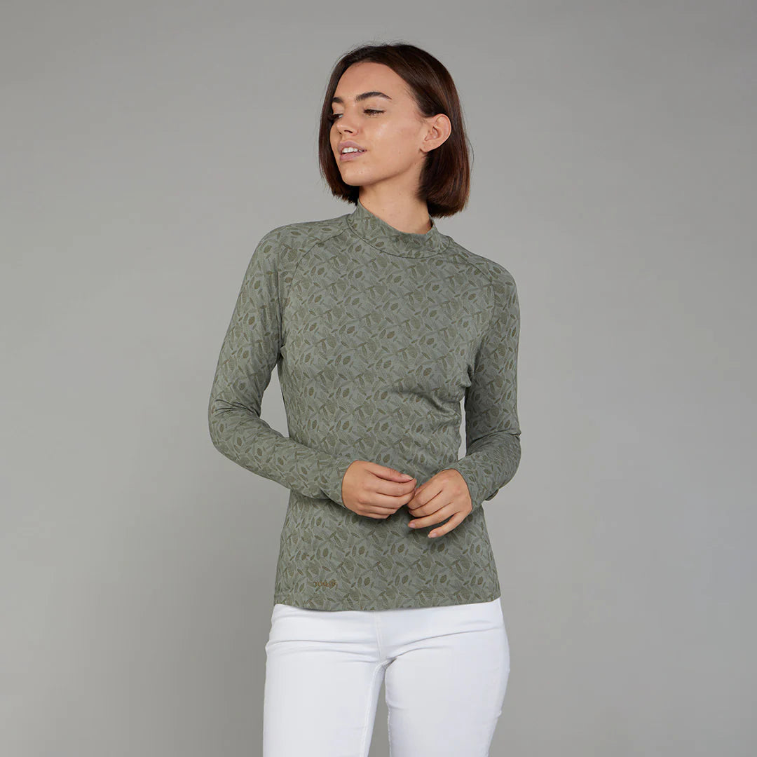 Toggi Verdant Womens Long Sleeve Top #colour_khaki-print