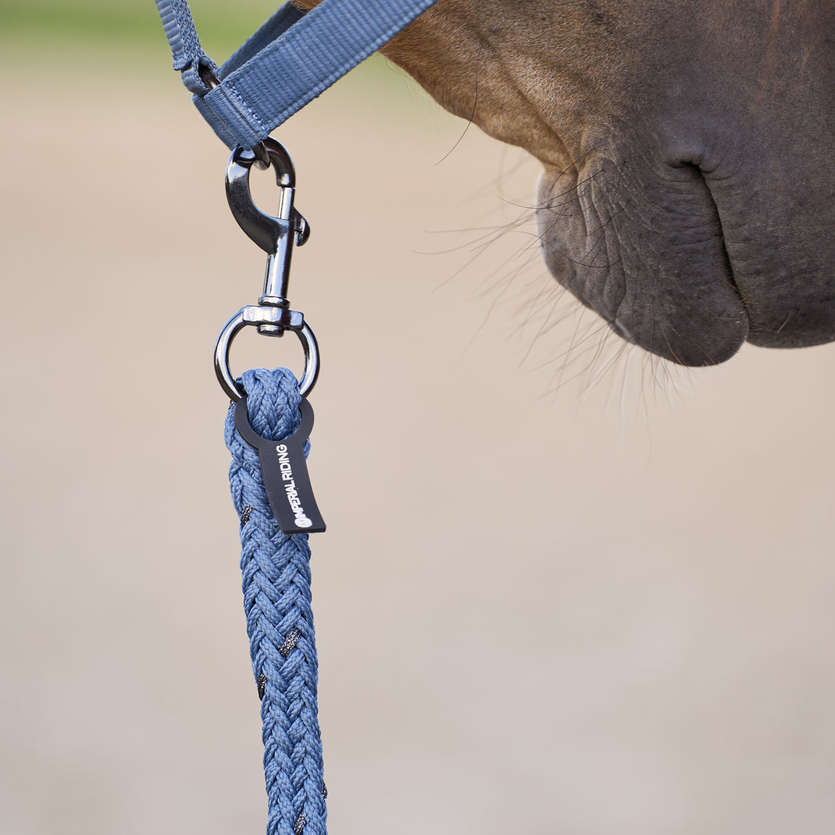 Imperial Riding Deluxe Snap Hook Lead Rope #colour_moonstone