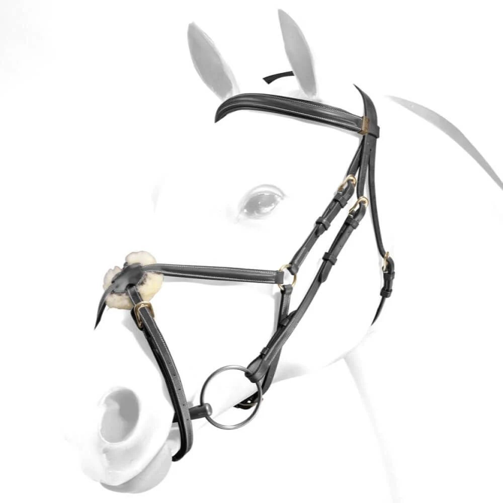 Equipe Emporio Grackle Bridle with Brass Fittings #colour_black