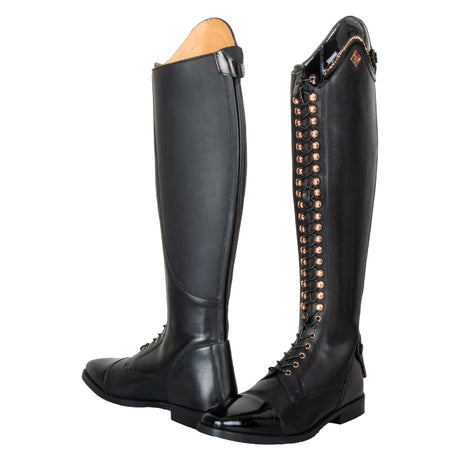 Imperial Riding Olania Long/Narrow Dressage Riding Boots #colour_black-lack-rose