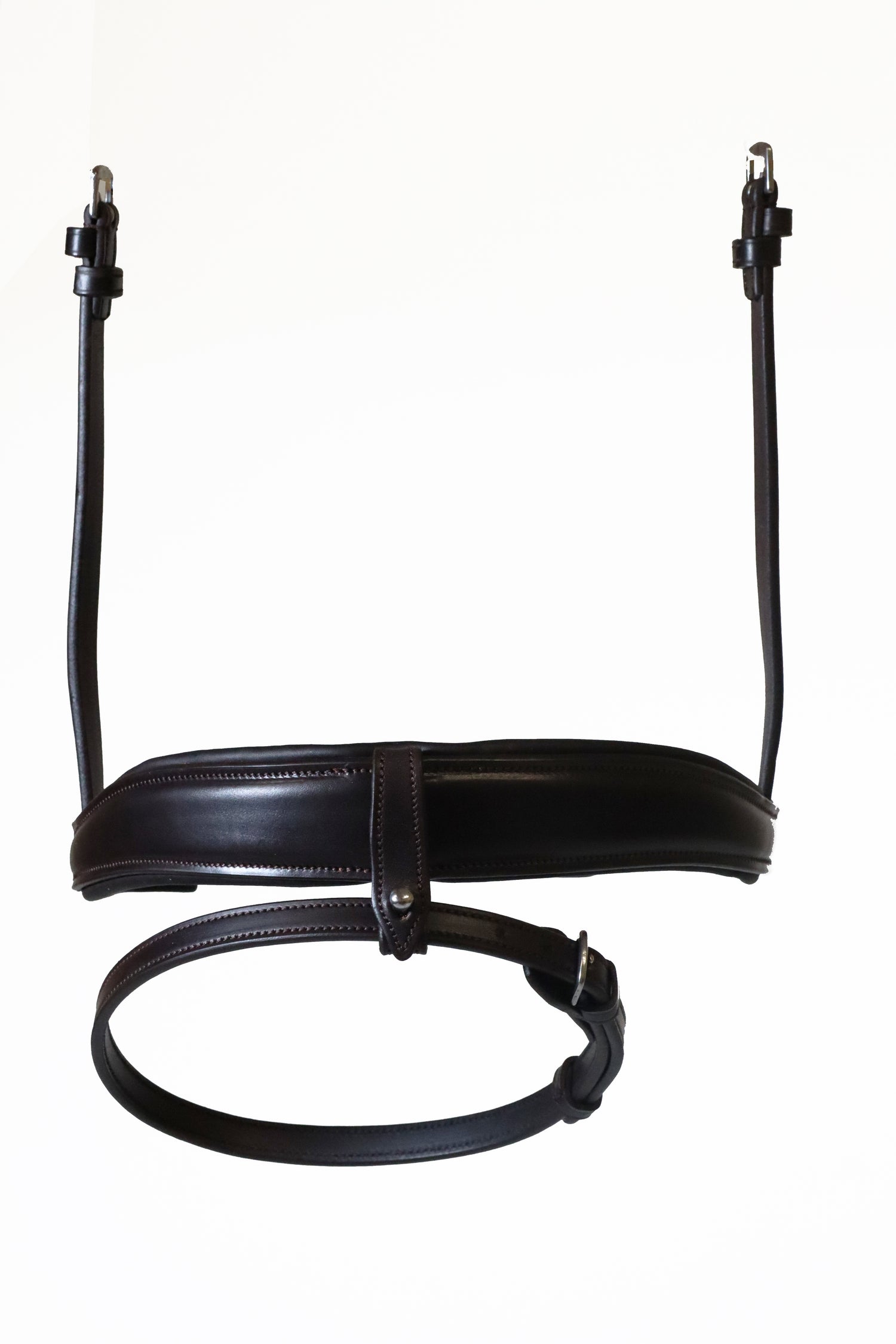 Henry James Dressage Crank Noseband #colour_havana-brown