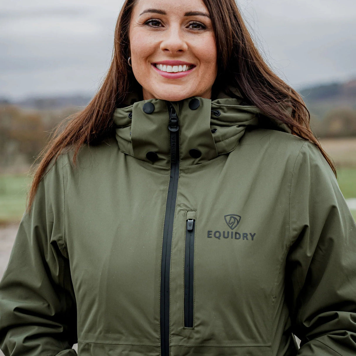 EQUIDRY Women's Iris Waterproof Riding Jacket #colour_green