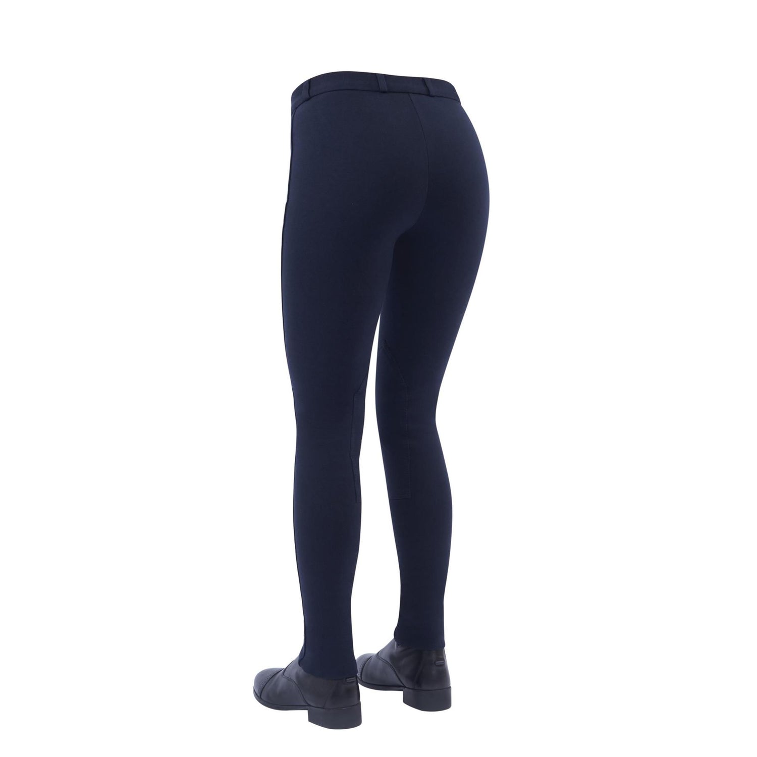 Dublin Supa-Fit Zip Up Knee Patch Ladies Jodhpurs #colour_navy