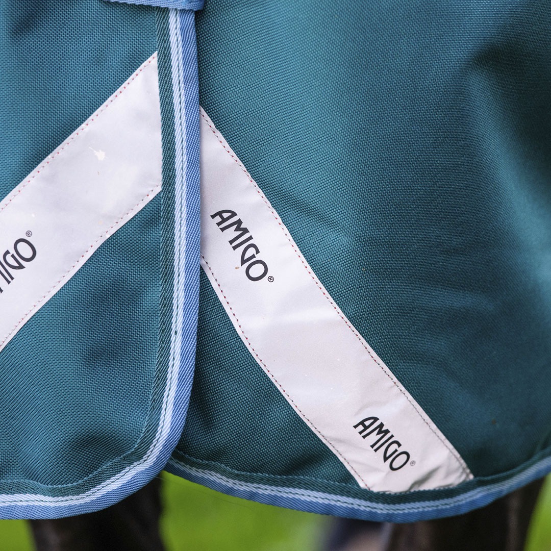 Horseware Ireland Amigo Bravo 12 Wug 250g Medium Turnout Rug #colour_storm-green-turquoise-aqua
