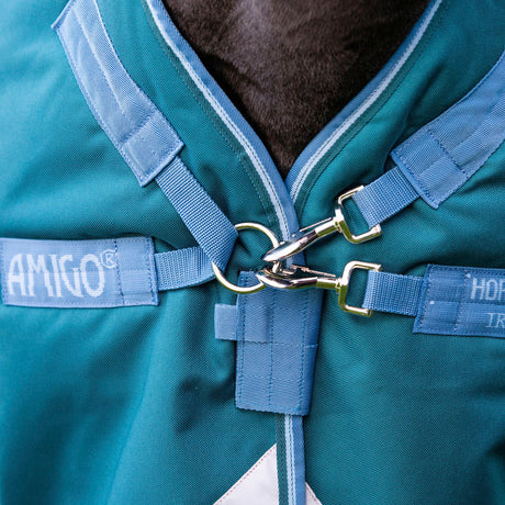 Horseware Ireland Amigo Bravo 12 Wug 250g Medium Turnout Rug #colour_storm-green-turquoise-aqua