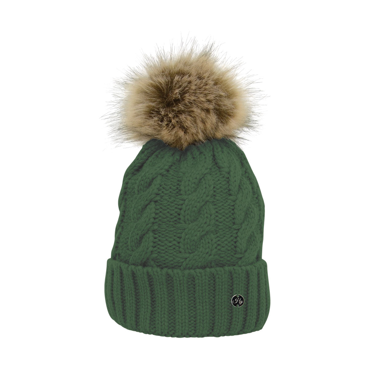 HyFASHION Melrose Bommelmütze mit Zopfmuster