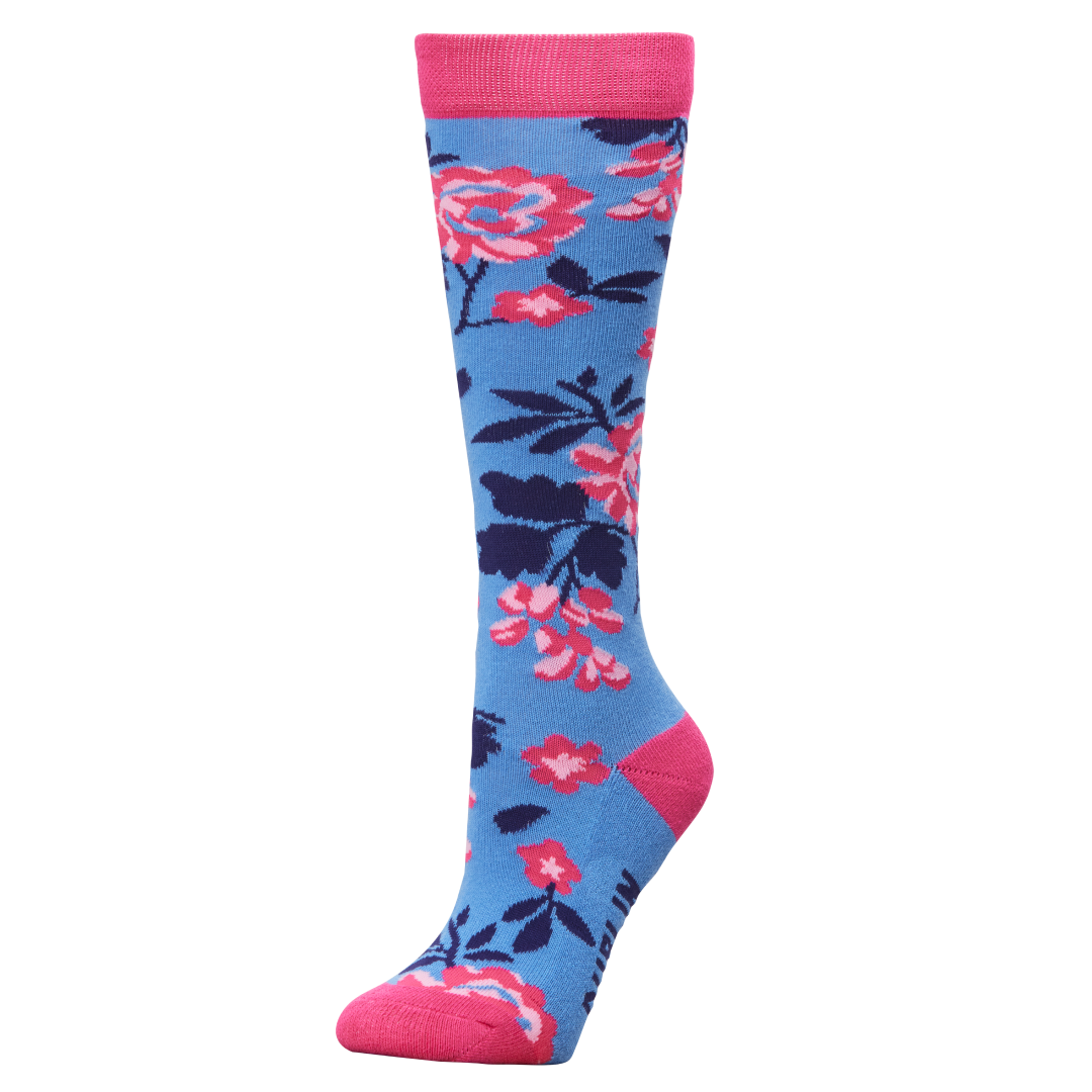 Dublin Single Pack Socks Adults #colour_blue-flowers