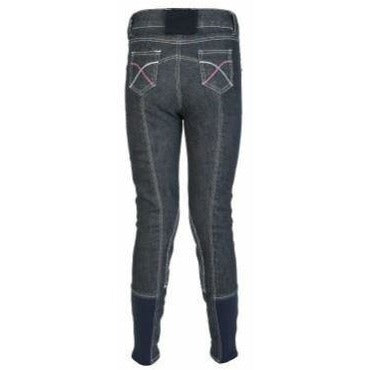Pantalon d'équitation HyPERFORMANCE Denim Lola pour adolescents