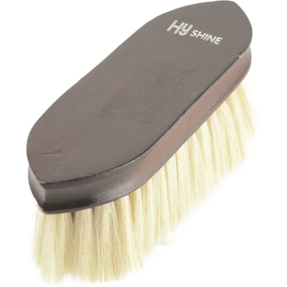 Brosse Dandy en bois HySHINE Deluxe en poils de chèvre - Marron foncé