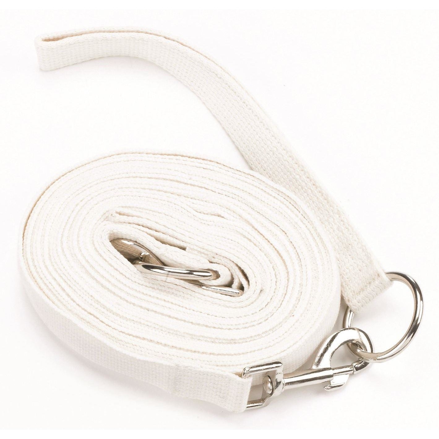 Hy Draw Reins with Clips - White - 13'