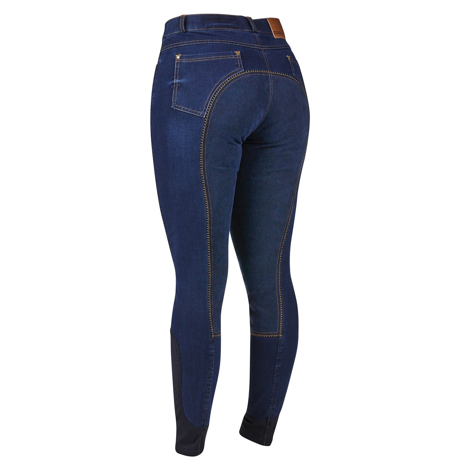 Dublin Shona Full Suede Seat Denim Breeches #colour_blue-denim-navy