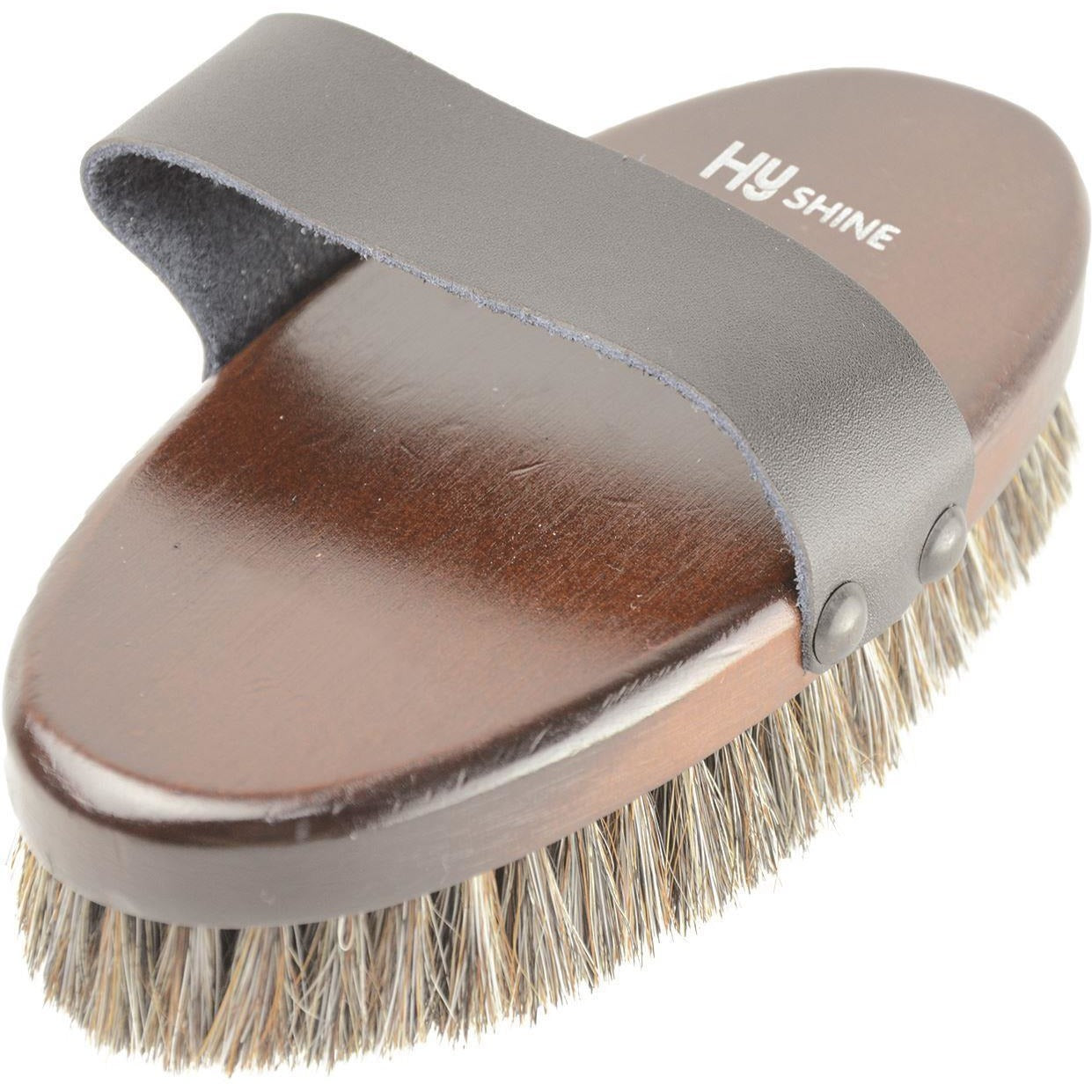 HySHINE Deluxe Pferdehaar-Körperbürste aus Holz