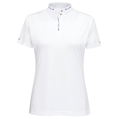 Imperial Riding Rose Ladies Competition Shirt #colour_white-navy-stone