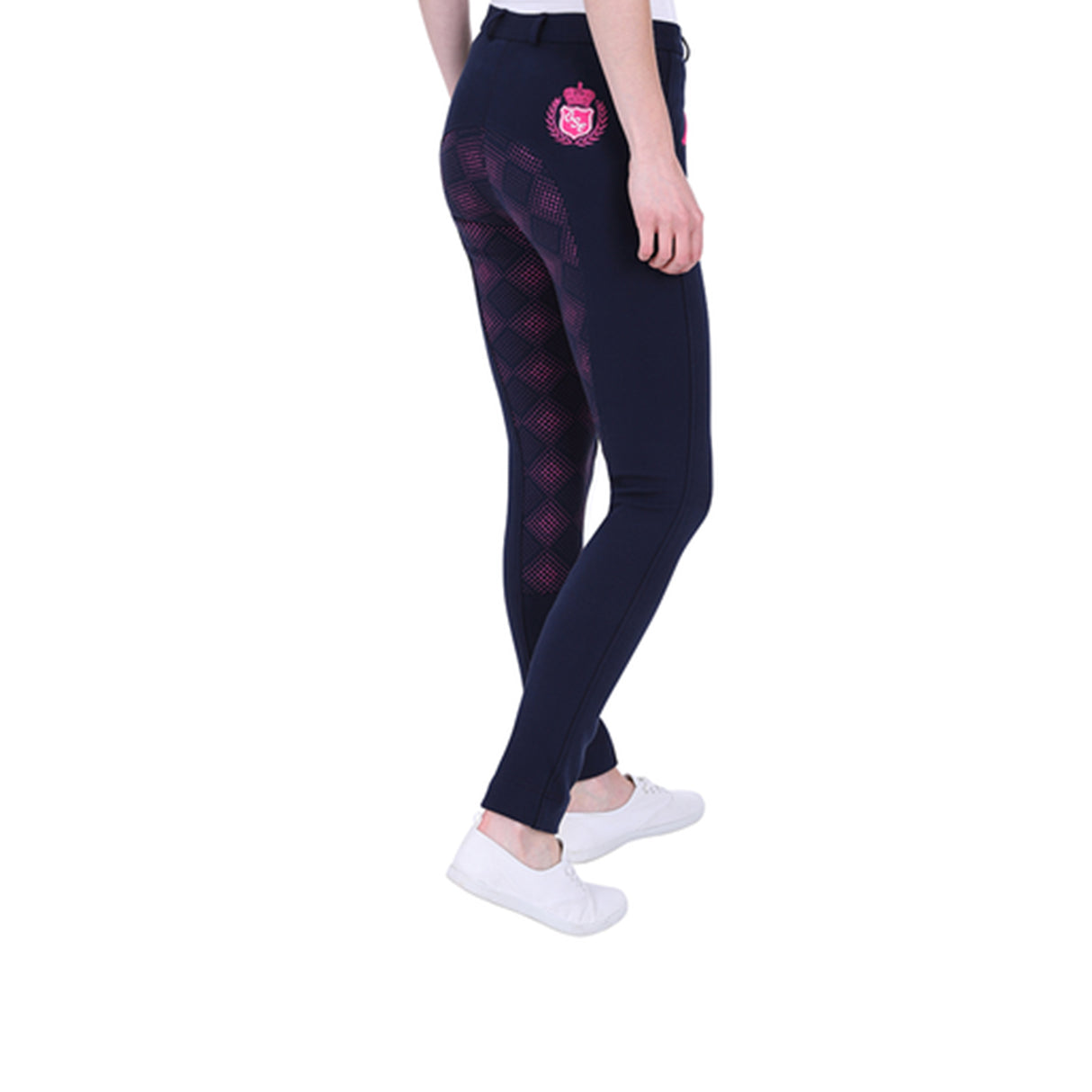 Jodhpurs à fond intégral en silicone bicolore GS Equestrian Carol pour femme